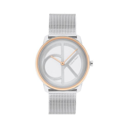 CALVIN KLEIN Iconic Rose Gold & Silver Mesh Bracelet 25200033