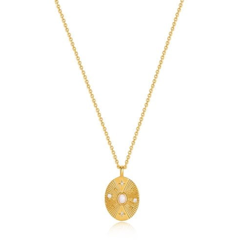 Κολιέ Ania Haie Gold Scattered Stars Kyoto Opal Disc