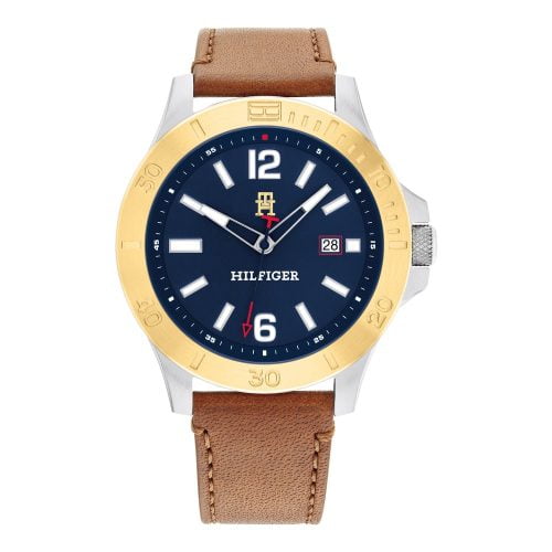 Tommy Hilfiger Ryan Brown Leather Strap 1710529