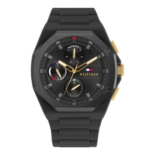 TOMMY HILFIGER Neo Multifunction Black Rubber Strap 1792120