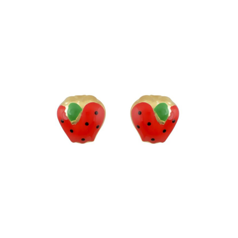 Παιδικά Σκουλαρίκια Φράουλες Από Ασήμι 925
