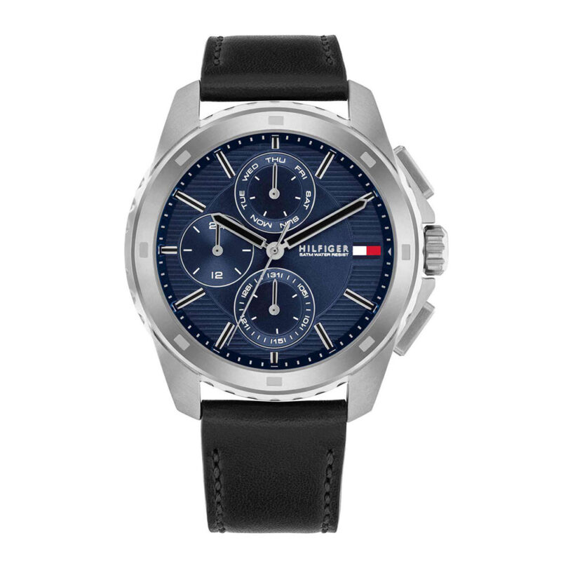 Tommy HILFIGER Walker Black Leather Strap