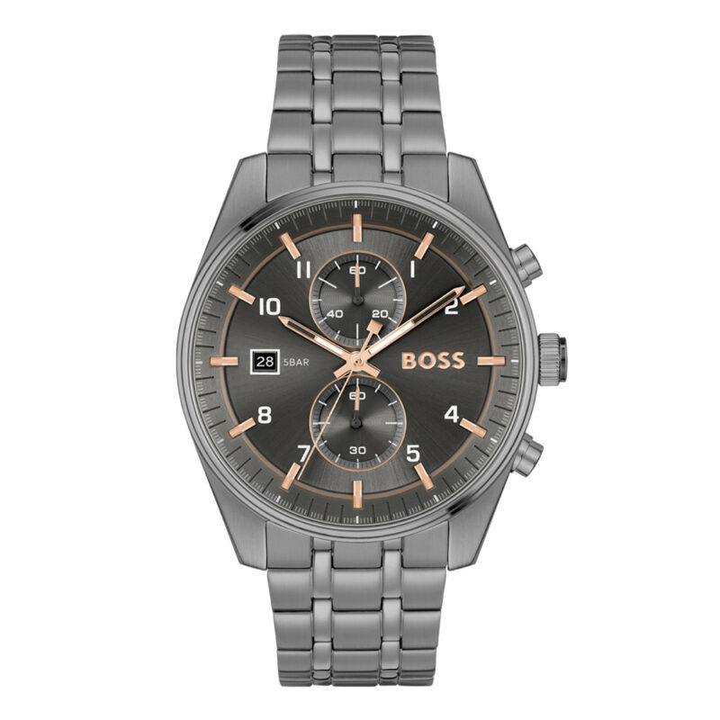 Boss Skytraveller Chronograph Grey Stainless Steel Bracelet 1514153